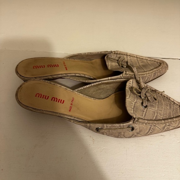 MIU MIU crocodile leather mules size 6.5 (36.5 EU) - Picture 5 of 6